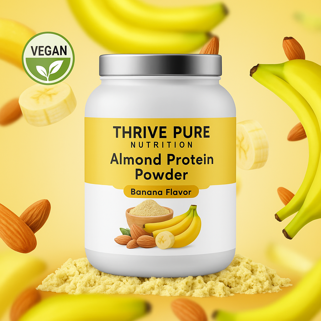 Mandelproteinpulver – Bananengeschmack – Thrive Pure Nutrition