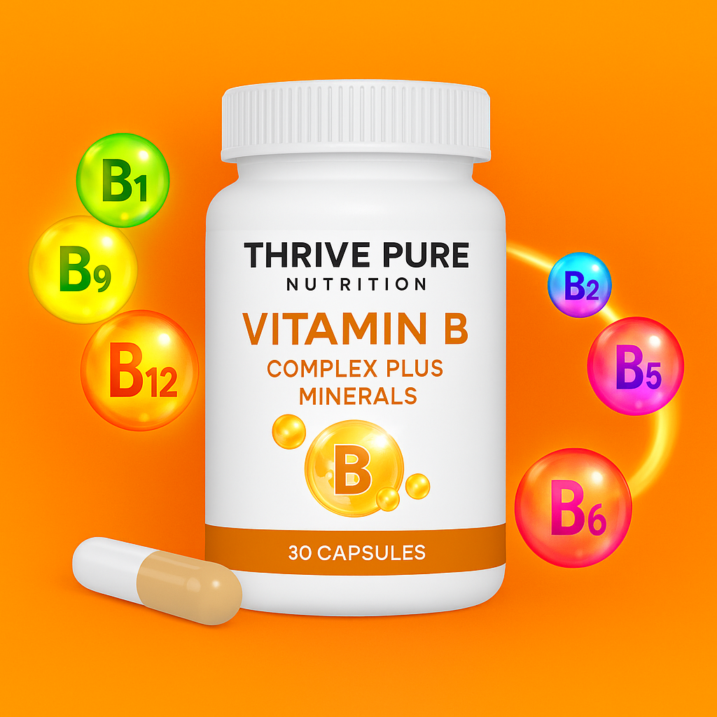 Vitamin-B-Komplex plus Mineralien – umfassende Energie- und Wellnessunterstützung – Thrive Pure Nutrition