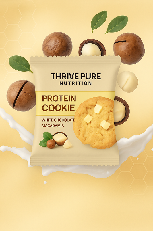 Protein Cookie White Chocolate Macadamia - Thrive Pure Nutrition